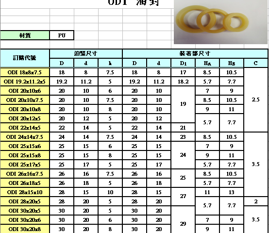 ODI油封